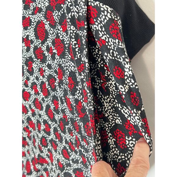 Torrid Sleep pants black/red animal print jogger pockets pull-on draw string - Picture 6 of 9